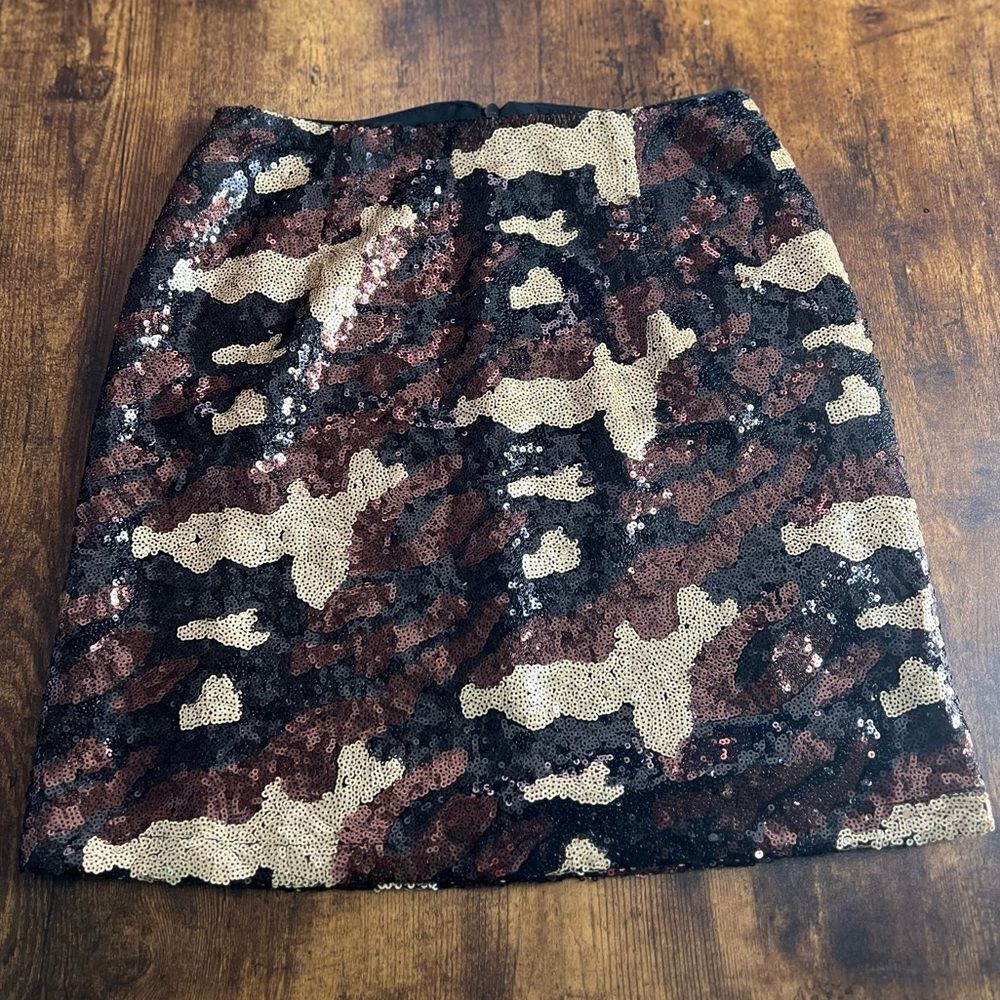 REVOLVE Three Eighty-Two Sequin Mini Skirt, Brown… - image 4